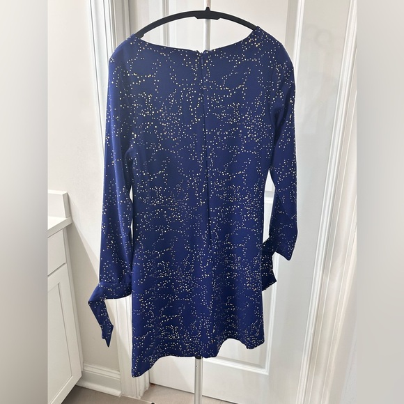 Hutch Anthropologie Navy Metallic Spotted Dres - Picture 2 of 4